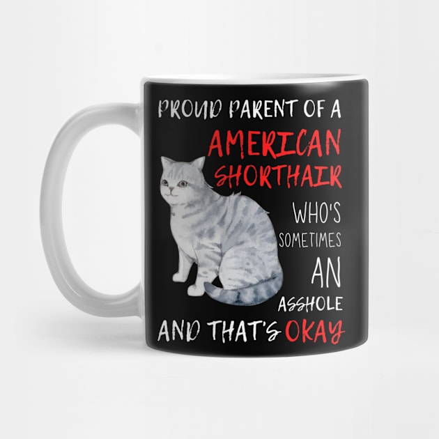 Proud Parents of American Shorthair Pet Cat by Azulan Creatives